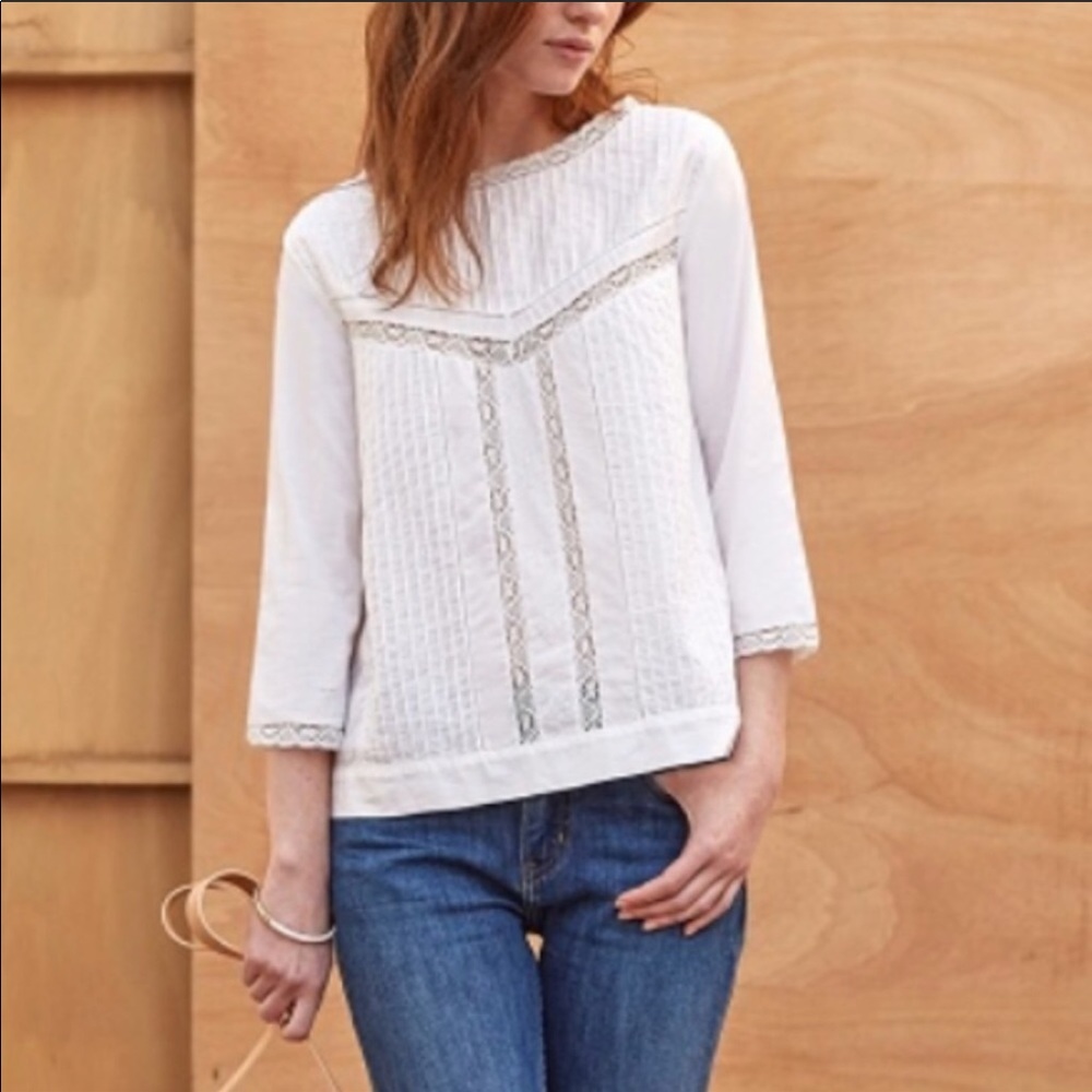 Sézane embroidered blouse
